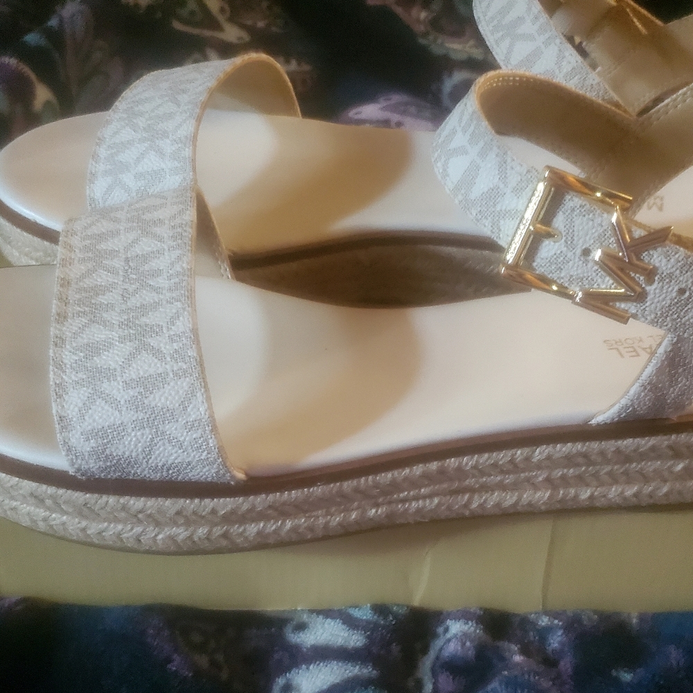 Michael Kors Richie Logo Platform Espadrille Sandal - Picture 5 of 7